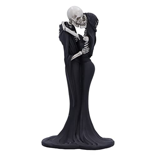 Nemesis Now Eternal Kiss 24cm, Resin, Gothic Wedding Giftware, Skeleton Kiss Figurine, Cast in The Finest Resin, Hand-Painted,Black and White