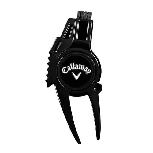 Callaway 4in1 Golf Divot Repair Tool Black Chrome