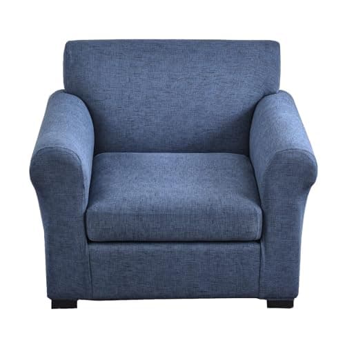 CRFATOP 2 Piece Soft Fitted Sofa Couch Cover Stretch Armchair Cover Slipcovers 1 Seat Chair Slip Cover with Arms Washable Furniture Protector for Living Room Pet Dog,(Small,C01)