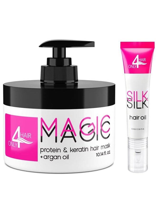 Hair Repair Mask for Dry Damaged Hair Keratin Treatment Protein Argan Oil Deep Conditioning for Color Treated Hair Bleached Frizzy Split Ends Magic