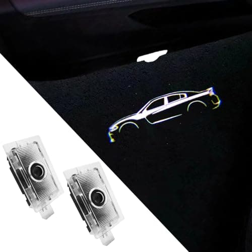 2PCS Door Lights Logo Car Accessories Led Compatible for Charger 2006-Present Projector Ghost Shadow Puddle Courtesy Step Lights (03)