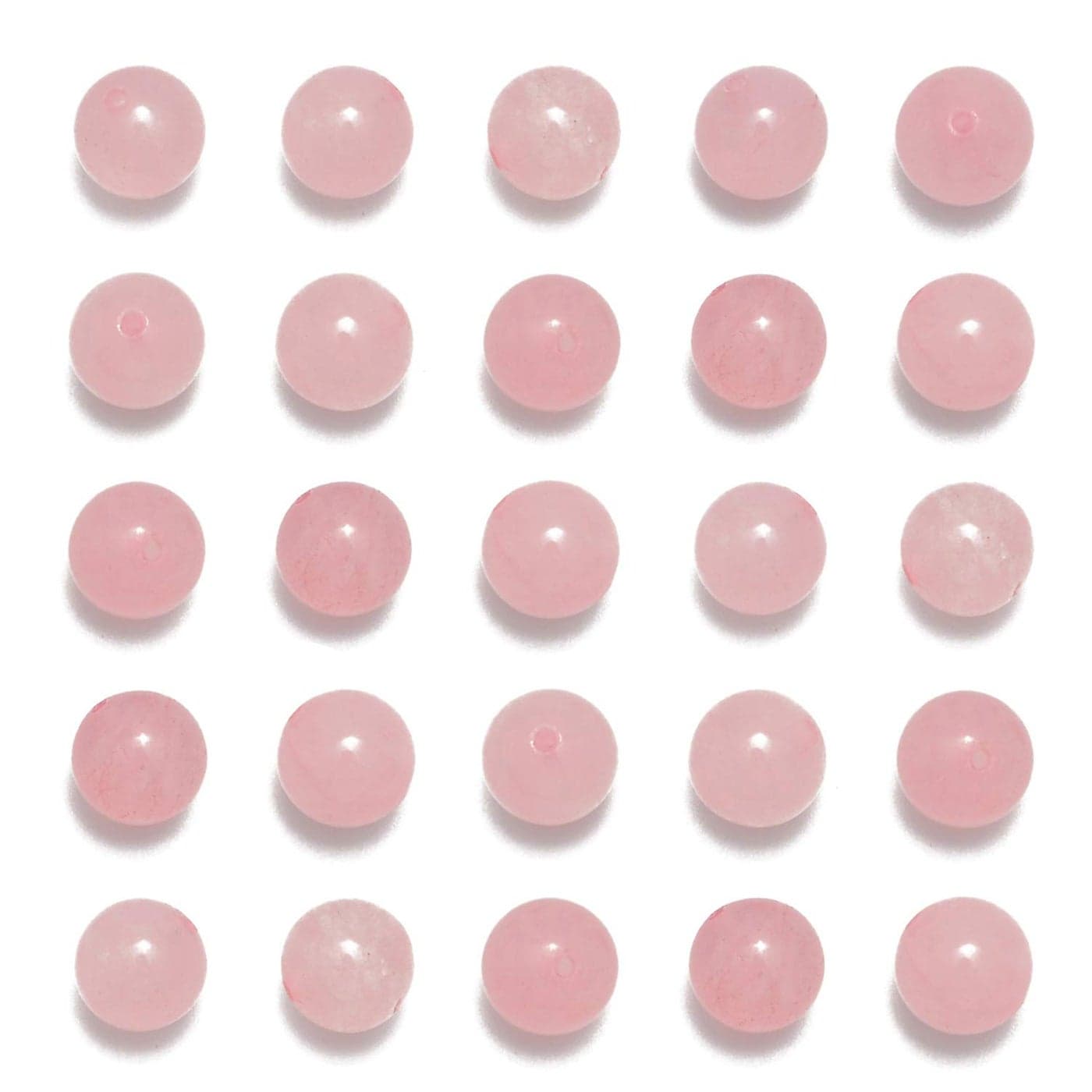 NCB 100pcs Original Natural Stone Beads Gemstone Round Loose Beads 6mm 8mm 10mm Rose Quartz 6mm 100Beads