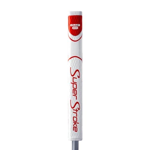 SuperStroke Zenergy Claw 20 Golf Putter Grip with No Taper Enhanced SPYNE Technology New MultiZone Texturing and TechPort WhiteRed