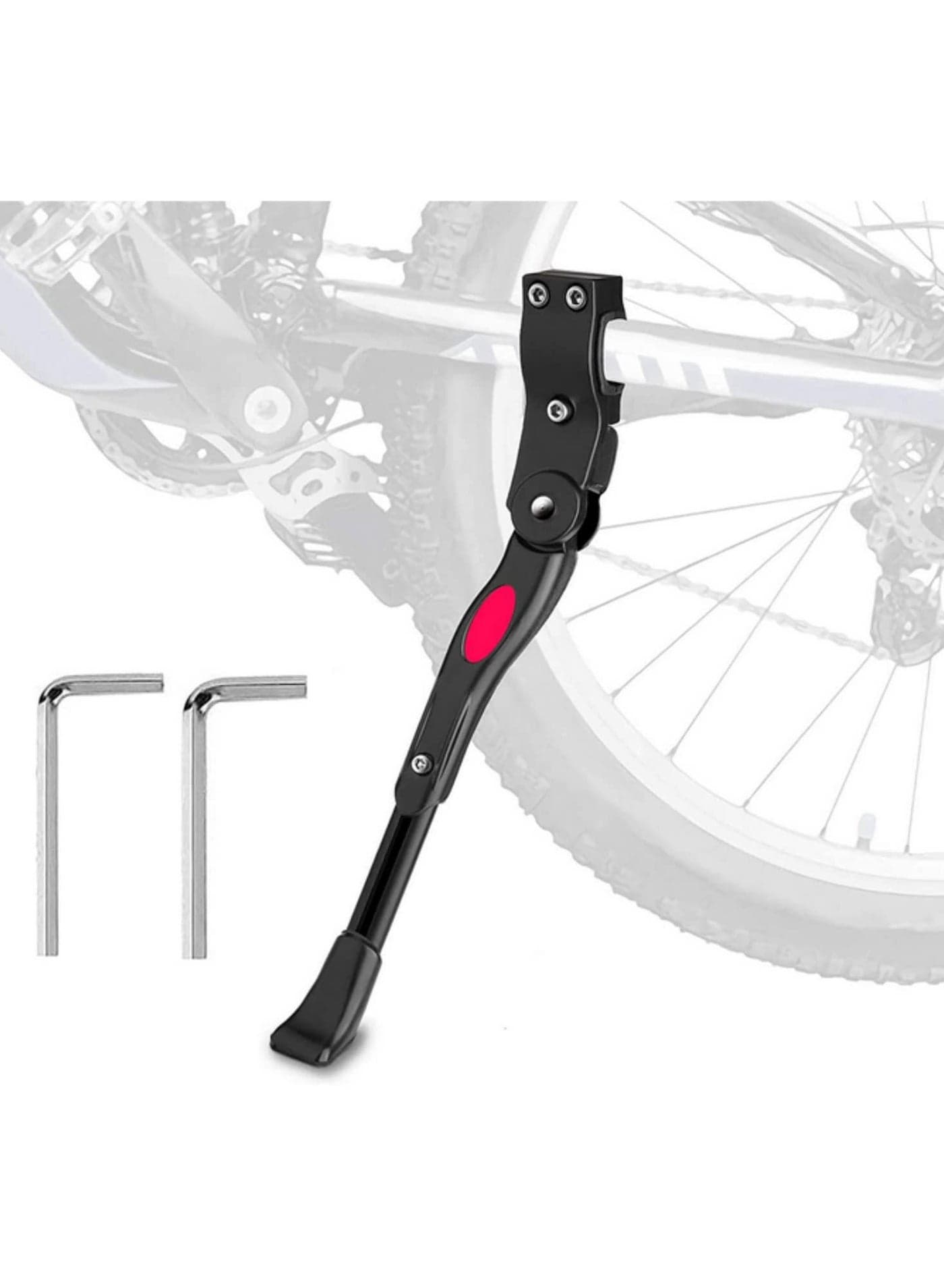 1PCS Adjustable Aluminum Alloy Bike Kickstand Universal Side Rear Bracket for 24-29 Inch Mountain Bikes, Road Bikes, Adult & Kids Bicycles Non-Slip Stable Easy to Install