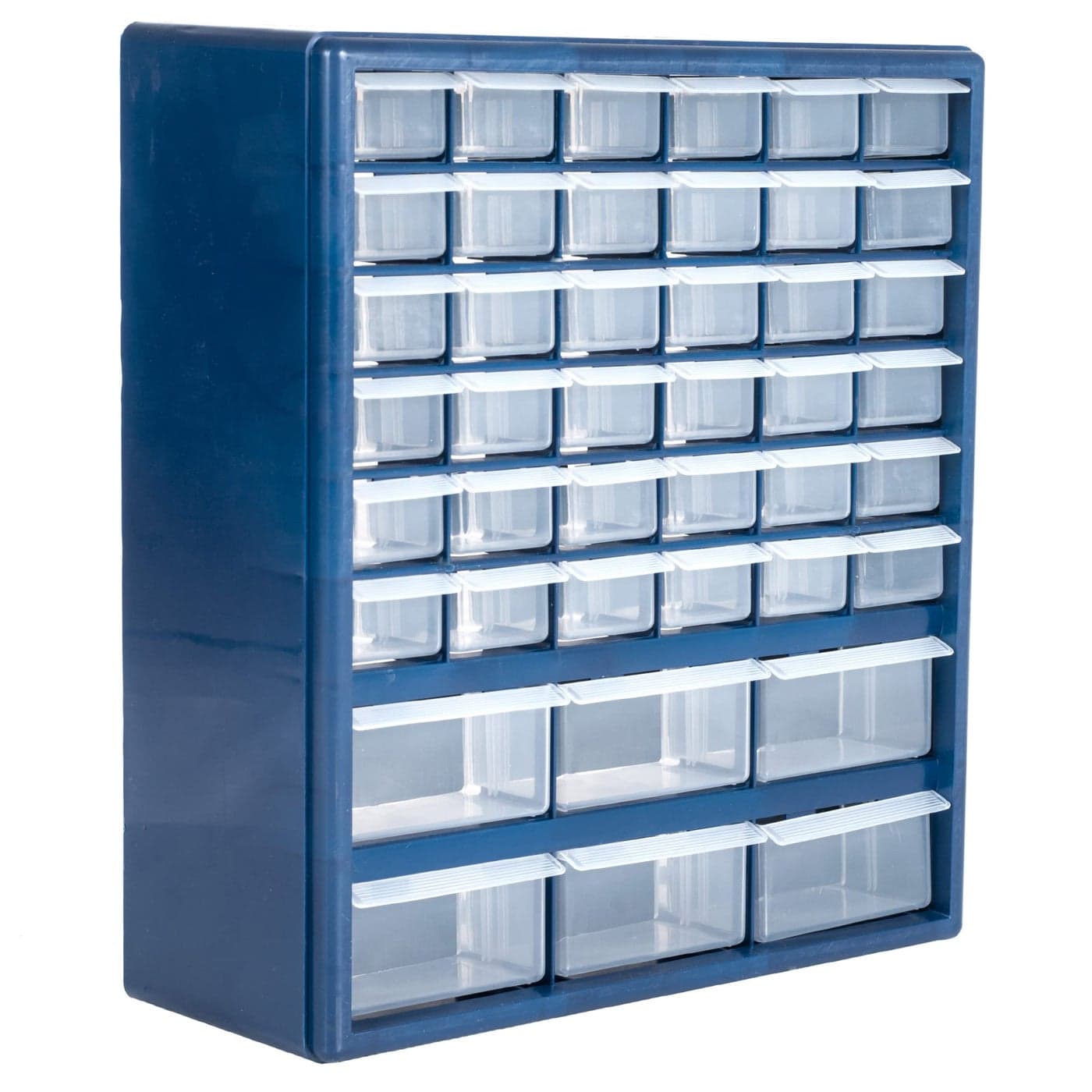Plastic Storage Drawers 42 Compartment Organizer Desktop or Wall Mount Container for Hardware Parts Crafts Beads or Tools by Stalwart 10 Targets