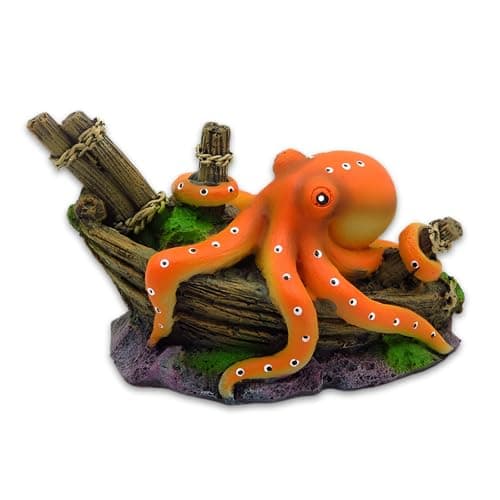 Xanadued Octopus Decor, Small Octopus Fish Tank Decorations, Aquarium Decorations Ideal Gift for Love Fish Farming