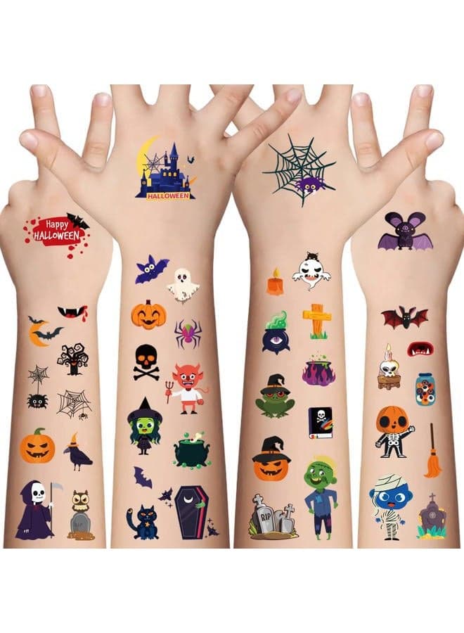 Temporary Tattoos for Kids - 360 Piece Bulk Halloween Trick or Treat Fake Tattoos for Boys & Girls Assorted Prizes Party Favor Goody Bag Stuffers - 20 Sheets