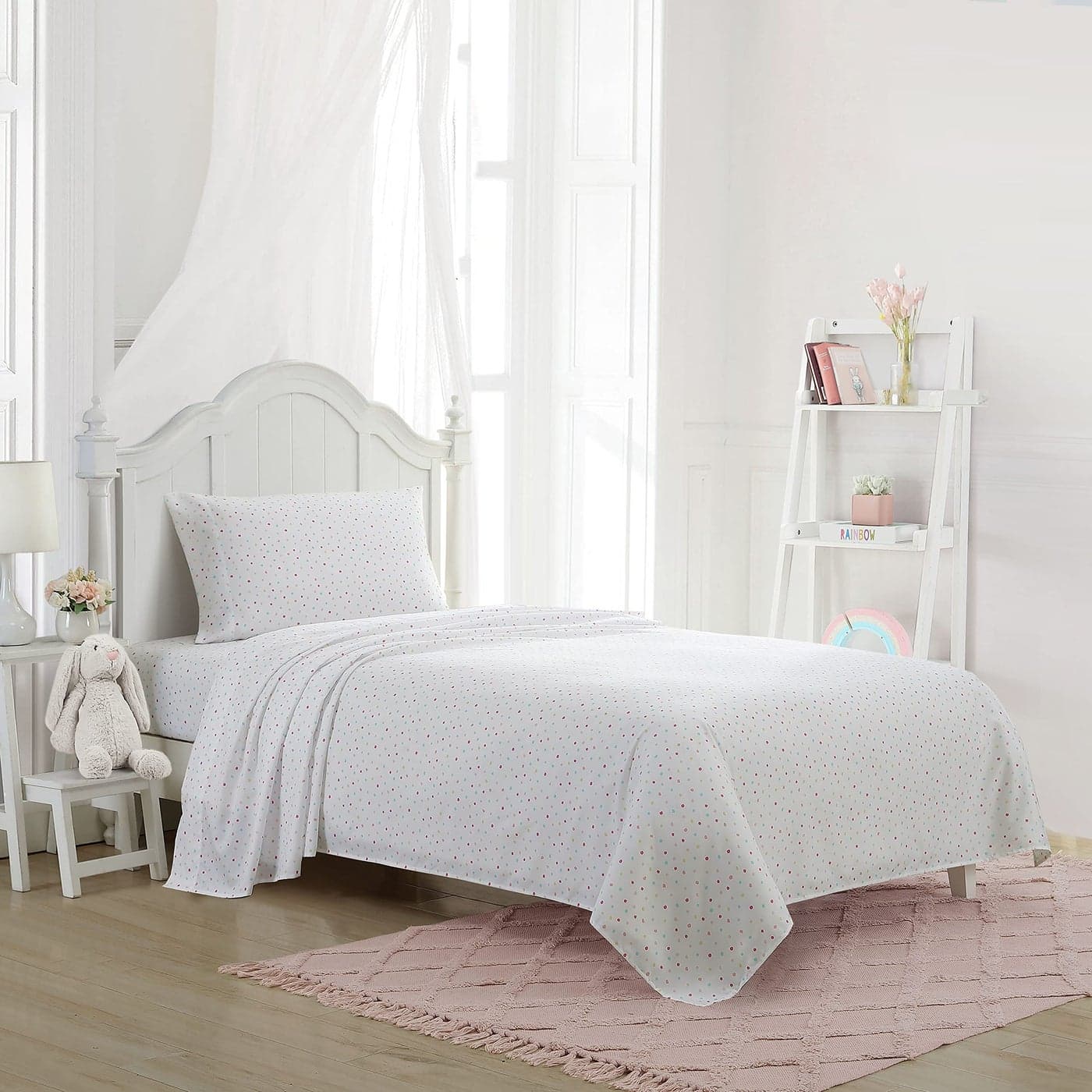 Laura Ashley Kids Twin Sheets Soft WrinkleResistant Toddler Bedding Set Fun Whimsical Bedroom Decor Ideal Girl Room Essentials Coquette Room Decor Confetti Pink TwinTwin XL