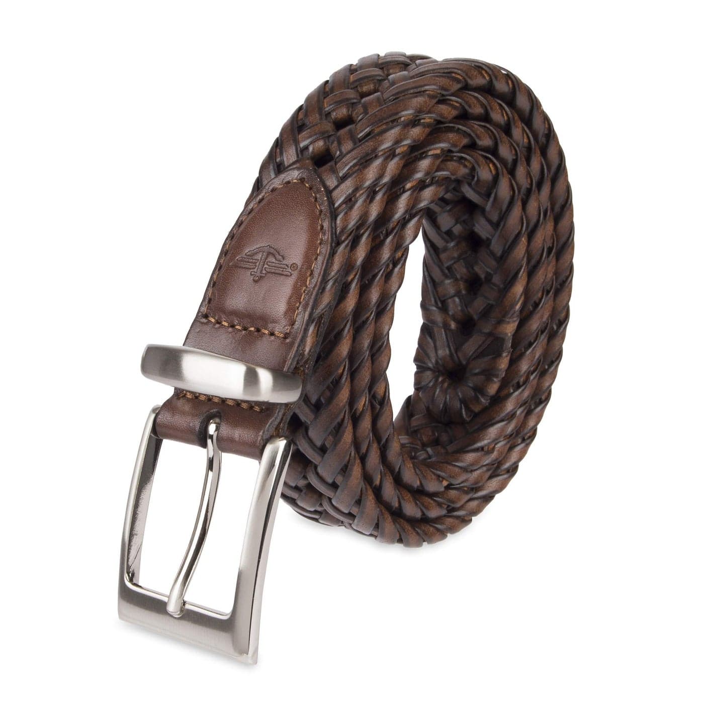 Dockers Men's Leather Braided Casual and Dress Belt,Tan Lace,42