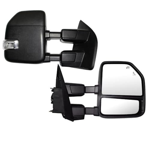 SUPDM Towing Mirrors fit for Ford F250 F350 F450 F550 Super Duty Pickup Truck 2017 2018 2019 2020 With Power Heated Turn Signal Light Power Heated Black Housing