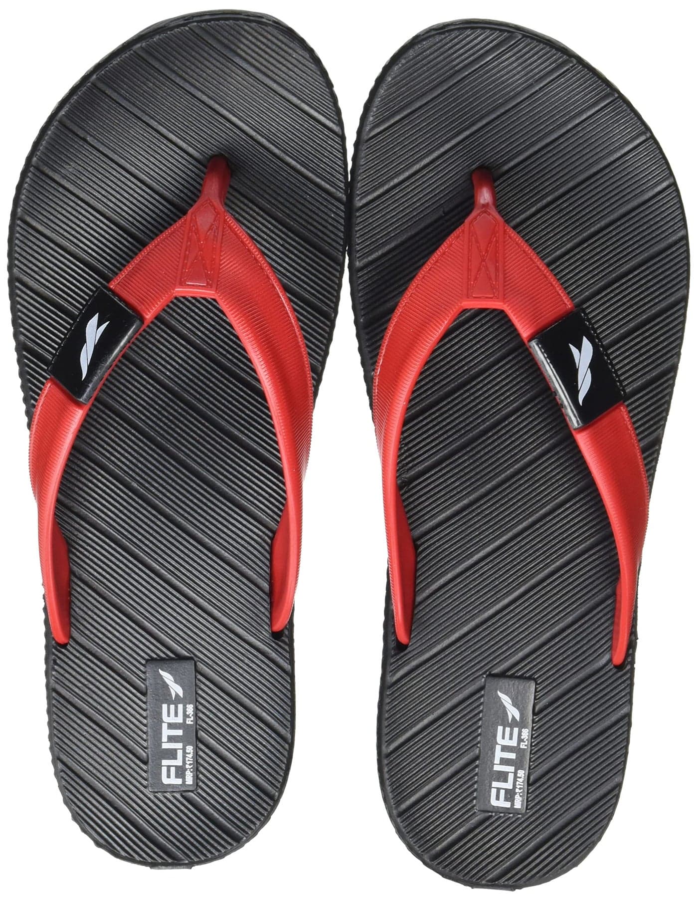 FLITE Women's FL0366L Black Red Slippers 7 (FL0366LBKRD0007)