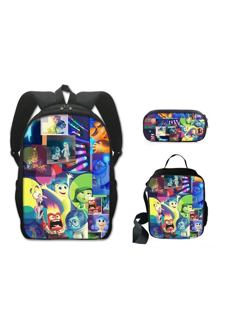 3 pcs set Inside Out 2 Backpacks Anime Kids backpack Lightweight Backpacks Students Casual Backpack
