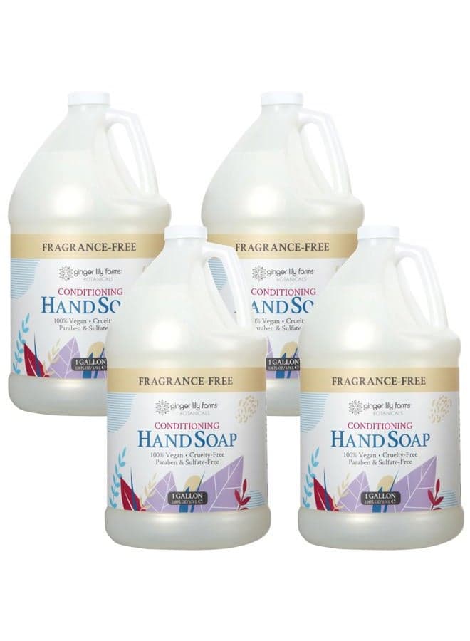 Botanicals All-Purpose Natural Fragrance-Free Hand Soap, Liquid Hand Soap Refill, 128 Ounces, 1 Gallon (Case of 4)