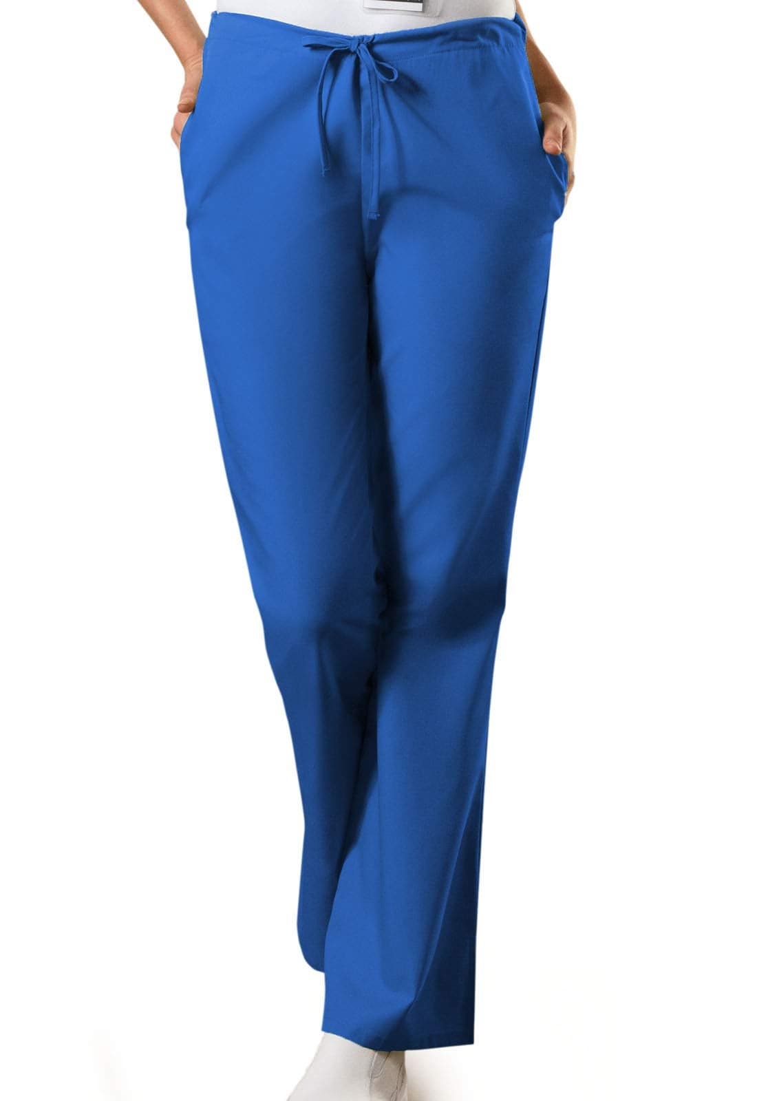 Cherokee Women's Flare Leg Drawstring Scrub Pant, Royal, Large