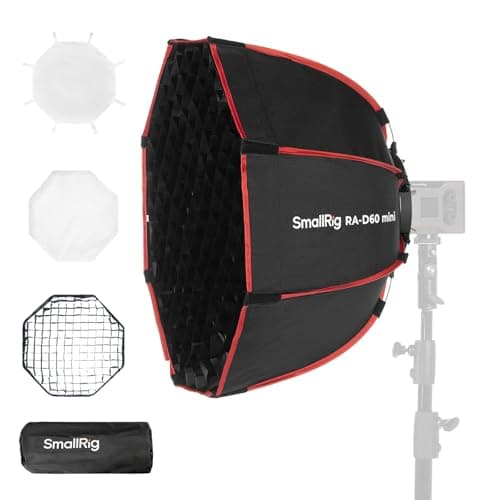 SmallRig RAD60 Parabolic Softbox 236 Quick Release Softbox with Carrying Bag Compatible with SmallRig RC60 RC100 Series COB Video Light for Photography Studio Video Recording