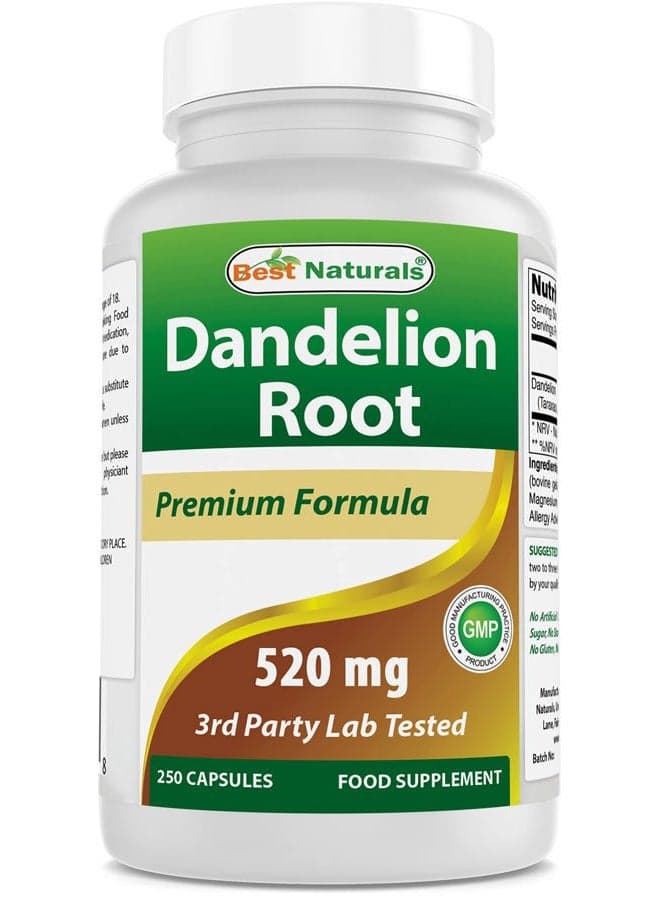 Dandelion Root 520 mg 250 Capsules