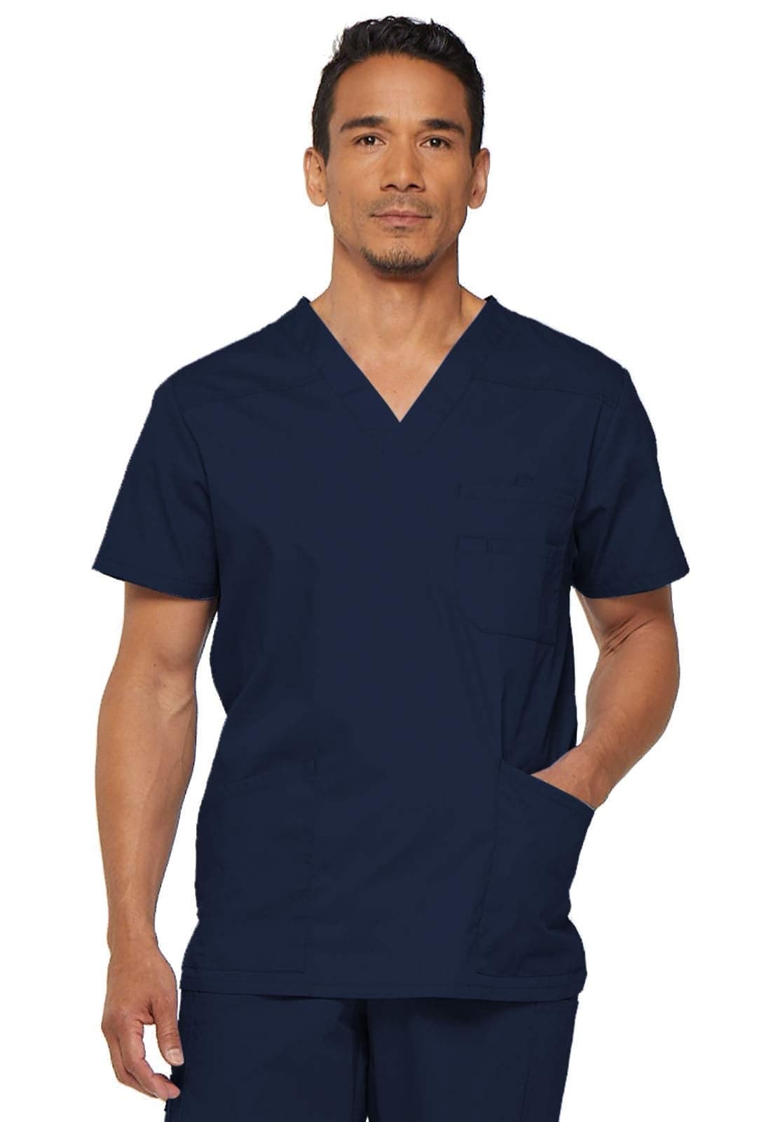 Dickies Men's V-Neck Scrub Top, Navy, 3X-Large