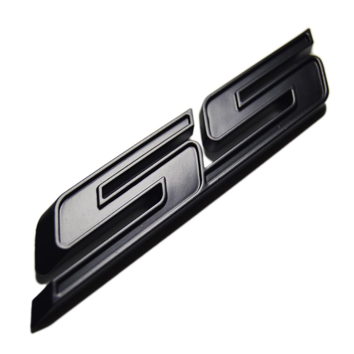 zorratin Slant SS Grill Side Trunk Emblem Badge Decal with Adhesive for Chevrolet Chevy Camaro Impala Malibu Holden 20102015 Full Black