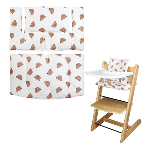 LLHQAMT for Tripp Trapp High Chair Cushion Soft and Comfortable for Tripp Trapp High Chair Cushion for Tripp Trapp Cushion Set Makes It Safer and More Comfortable for Baby to Sit On Little Bear