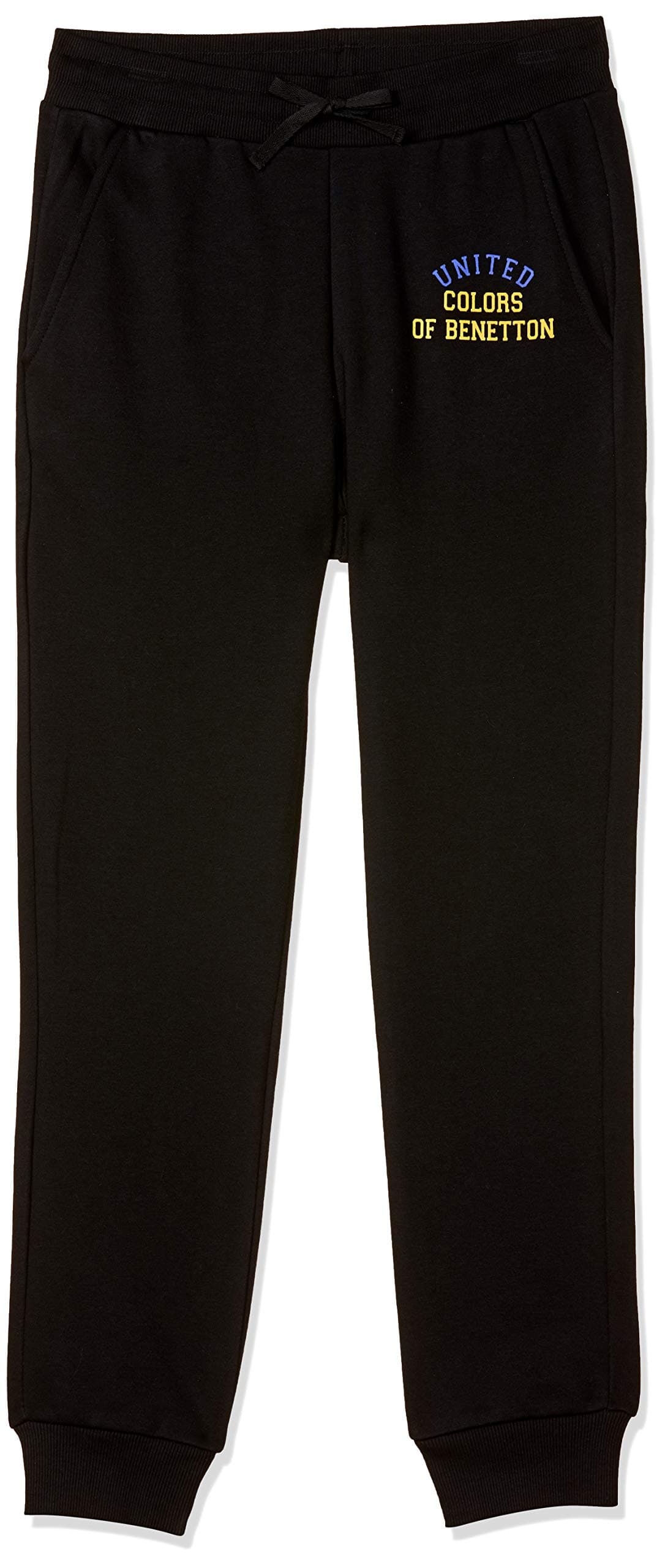 UNITED COLORS OF BENETTON Boy's Regular Casual Mid Rise Pants (30446ECOMI_Black_6 7 Years)