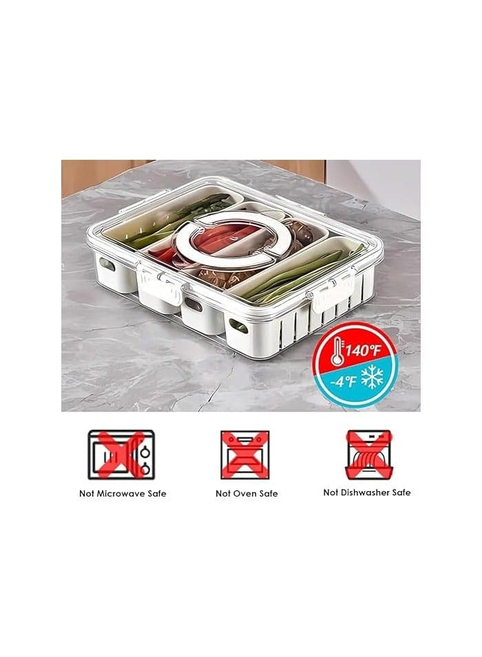 Fruit Storage Containers for Fridge with Lids Handle, 4 Removable Colanders Fruit Organizer Bins, BPA-Free Fresh Produce Saver & Food Box for Food, Vegetable, Egg Storage (With Basket)