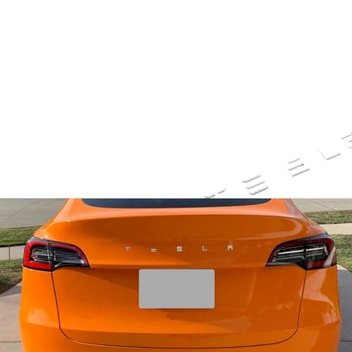 YHCDSEA for Tesla Model 3Y Tailgate Insert Letters Emblems ABS Material Compatible with Model 3 Y S X Series Accessories Silver