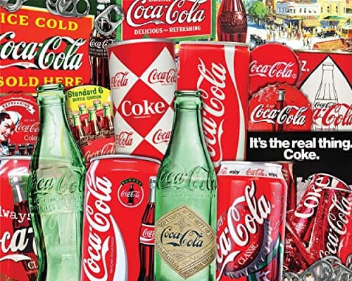 Springboks 1000 Piece Jigsaw Puzzle Vintage Soda Cans Made in USA