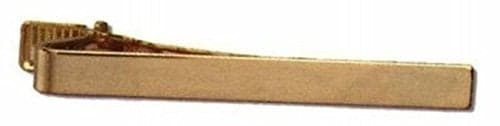 PLAIN POLICE SHERIFF SECURITY ARMY MILITARY FIRE UNIFORM DRESS TIE CLIP GOLD FINISH, 2" Long x 5/16"