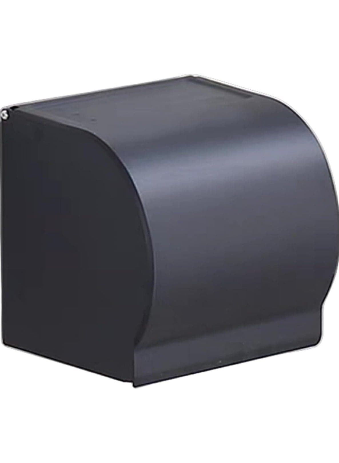 Round Black Toilet Tissue Box – Space Aluminum K8 (High-Grade) 13cm × 11cm × 13cm