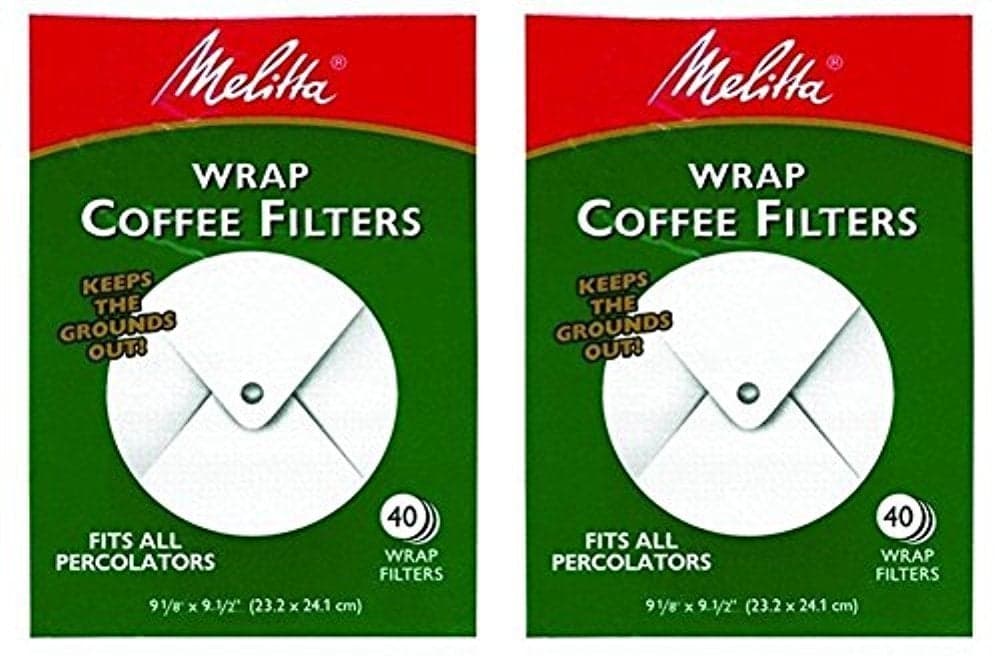 Melitta White Wrap Around Coffee Filter for Percolator Pack of 2