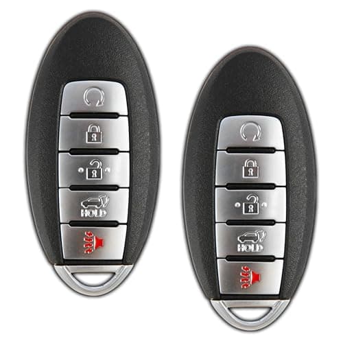 KeylessOption Key Fob Replacement for 2017 2018 2019 2020 Nissan Rogue Keyless Entry Remote, 5-Button KR5S180144106-2 Pack