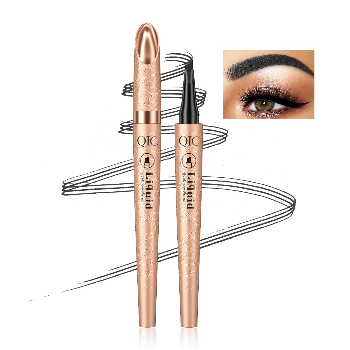 Eyebrow Pen Black Microblading Eyebrow Pencil SmudgeProof Brow Pencil with Upgrade MicroFork Tip Waterproof Microblading Pencil for Eyebrows LongLasting Natural By Aaiffey