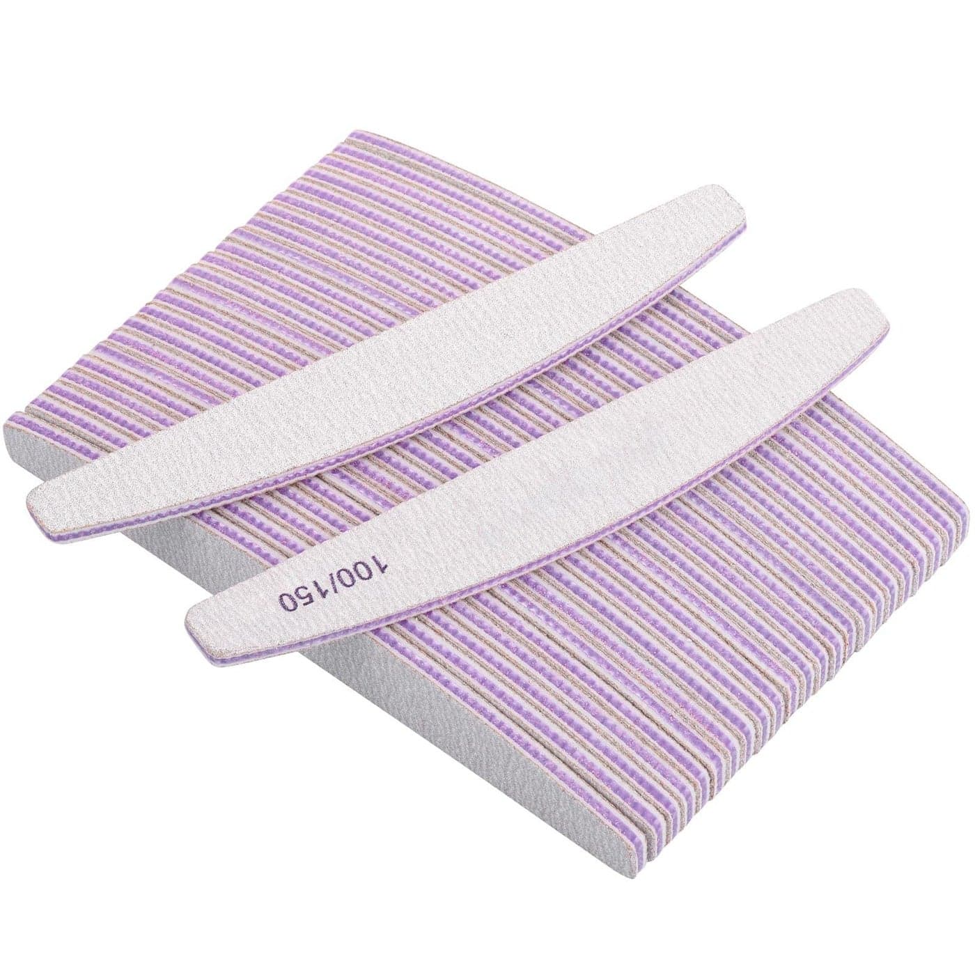 25 Pcs Nail Files 100150 Grit Double Sided Washable Emery Board for Acrylic Nails Gel Natural Nails