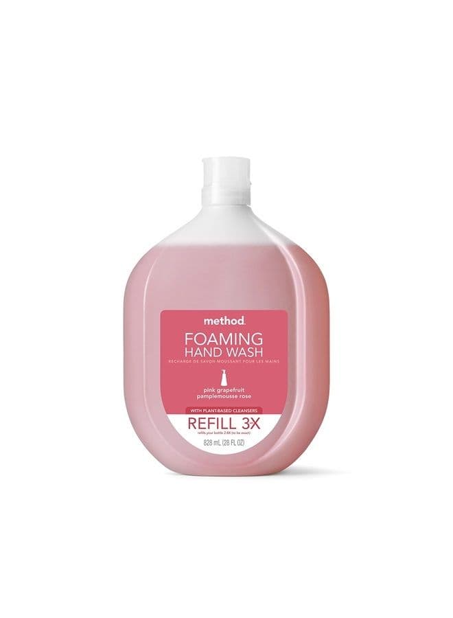 Foaming Hand Soap, Refill, Pink Grapefruit, Recyclable Bottle, Biodegradable Formula, 28 oz, (Pack of 1)