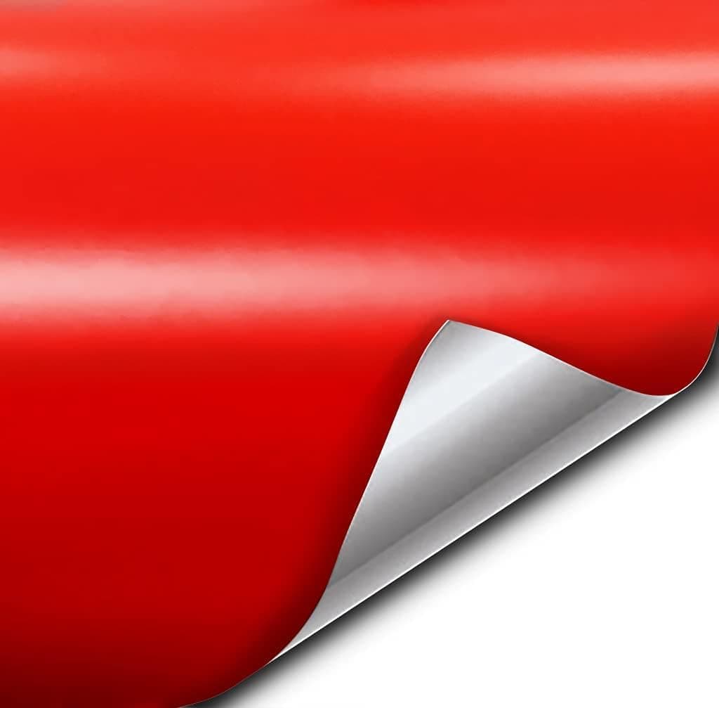 WALLMATE Vinyl Car Wrap Sheet Roll Film Sticker Decal Waterproof Car Styling Wrap Auto Vehicle Accessories (12" x 68 Inches, Matte Red Wrap)