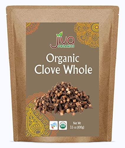 Jiva Organic Cloves Whole 35 Ounce Bag NonGMO Non Irradiated Dried Clove Buds Great for Foods Tea Pomander Balls and even Potpourri