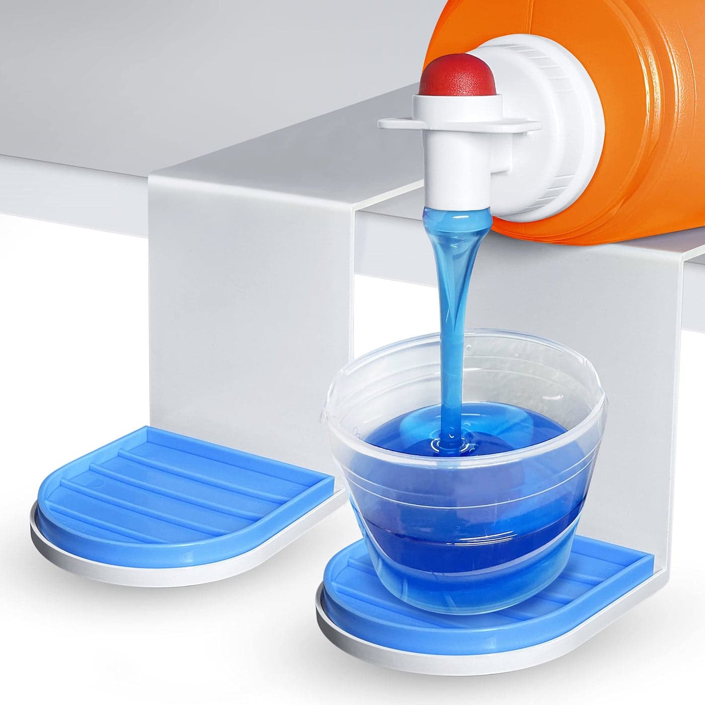 Simplation 2 Pack Laundry Detergent Cup Holder Detergent Drip Catcher Upgraded Drip Tray No More Mess or Leaks Slide_Style