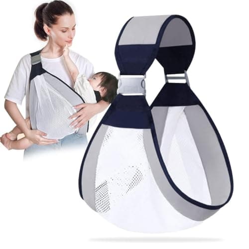 Dhadh Baby Sling Carrier - Adjustable Baby Holder, Half Wrapped Hip Carrier, One Shoulder Labor-Saving, Cloth Fabric Lightweight for Newborn to Toddler
