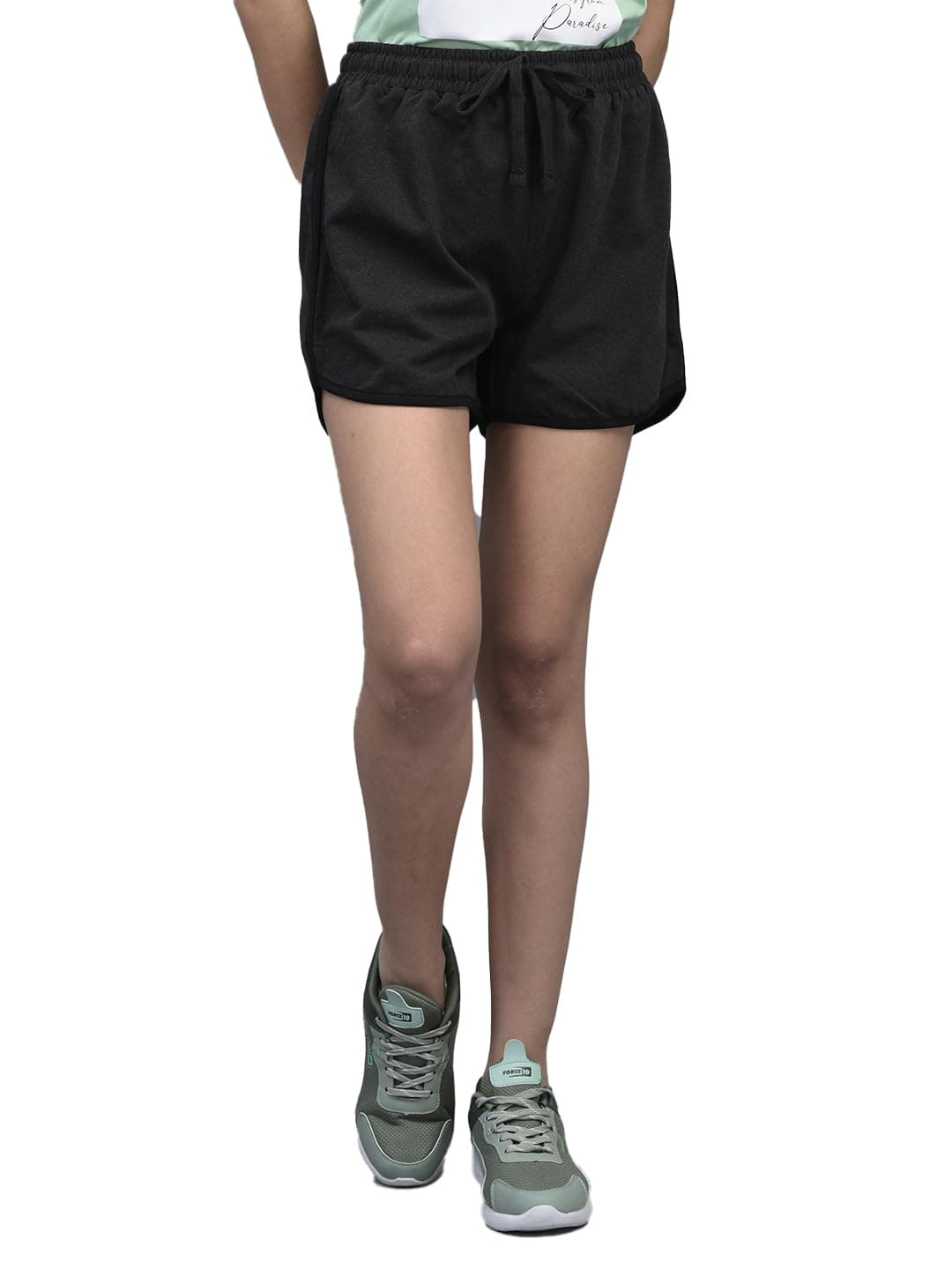 Dollar Women's Charcoal Pack of 1 Solid Shorts - Large