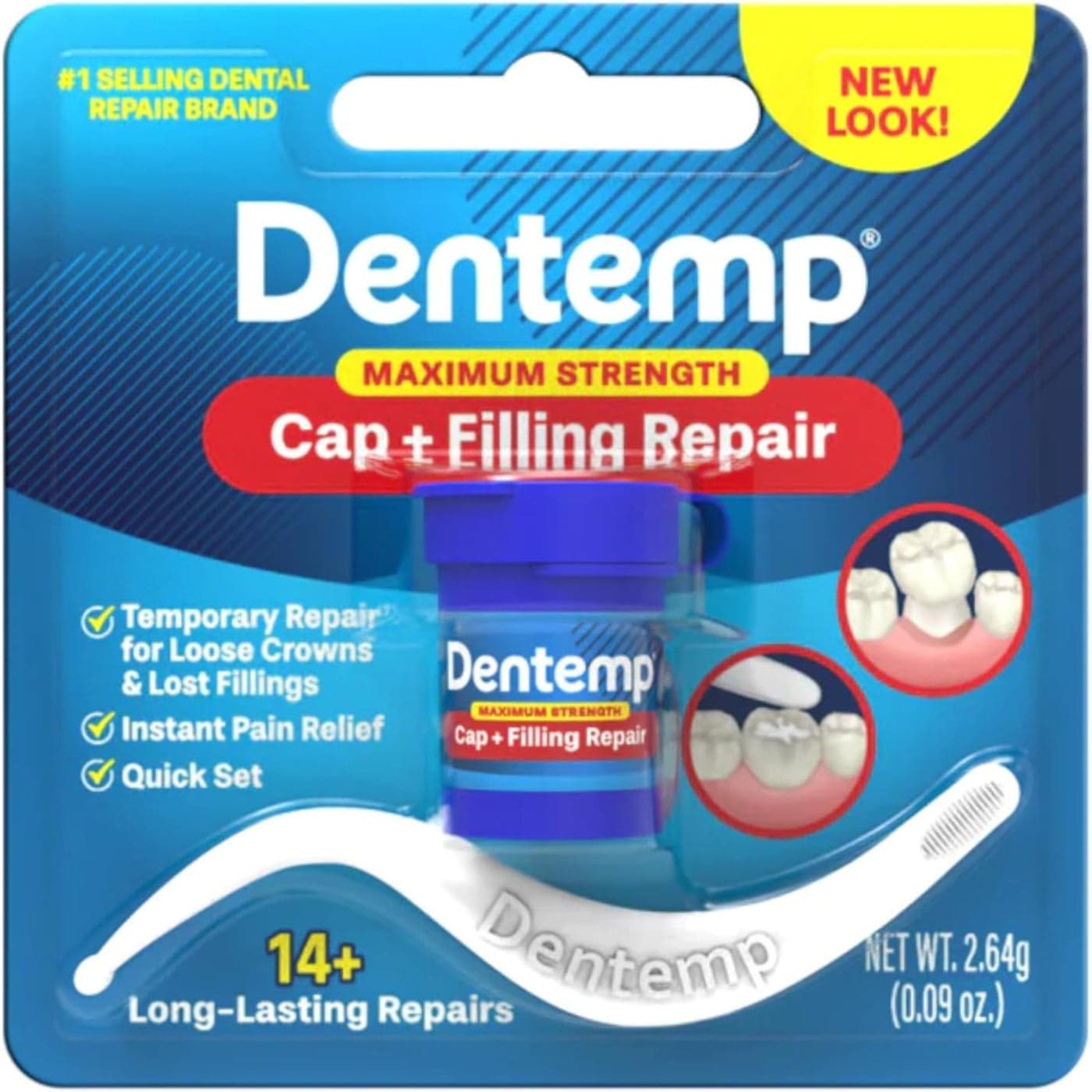 Dentemp Maximum Strength Lost Fillings and Loose Caps Repair, Pack of 6