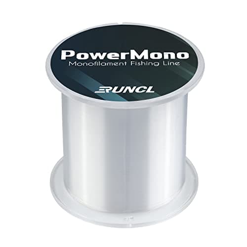 RUNCL PowerMono Fishing Line, Monofilament Fishing Line - Ultimate Strength, Shock Absorber, Suspend in Water, Knot Friendly - Mono Fishing Line (Clear, 20LB(9.1kgs), 300yds)