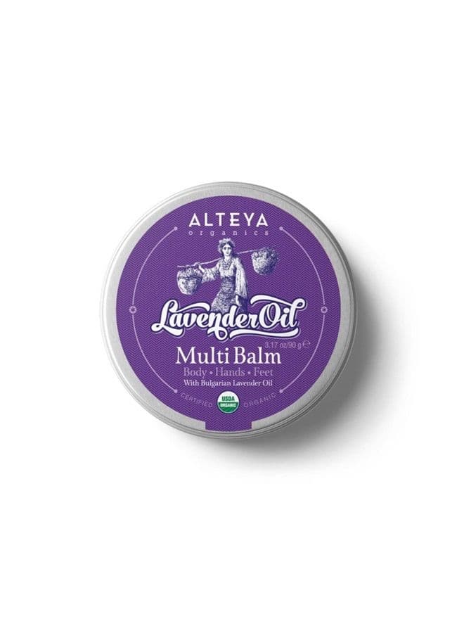 Multi Balm Lavender 3.4 Oz/100mL - USDA Certified Organic, For Body, Hands and Feet