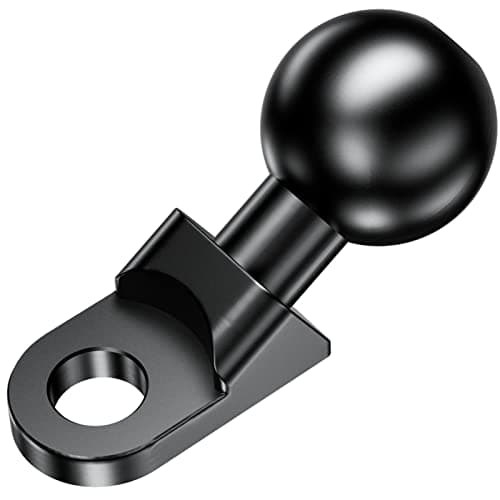 BRCOVAN 1'' Ball Mount Adapter Compatible with RAM Mounts B Size Double Socket Arm, Mounting Hole Diameter 10mm, Angled Design