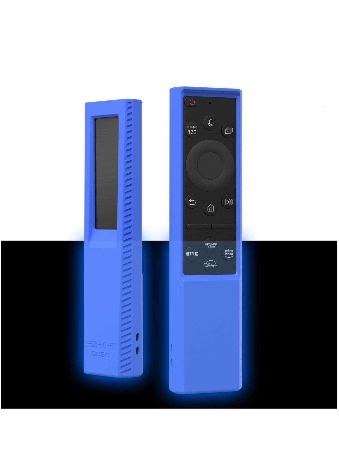 Electronic - Silicone Protective Case for Samsungs Remote Control BN59-01386C BN59-01386B Smart TV Remote Dustproof Cover for TM2280E (Blue)