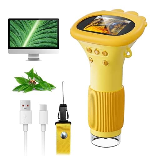 SGAINUL Digital Microscope with 2.0 Inch Screen, 1000x Zoom, Mini Microscope Camera for Children, Birthday Gifts Aged 3+