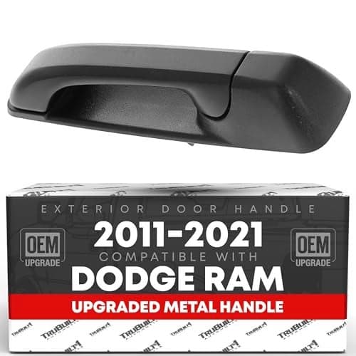 T1A Exterior Rear Driver Door Handle Upgraded Metal Compatible with 20112021 Dodge Ram 1500 Ram 2500 Ram 3500 Ram 4500 Ram 5500 Textured Black OEM 55112385ACMT 82056
