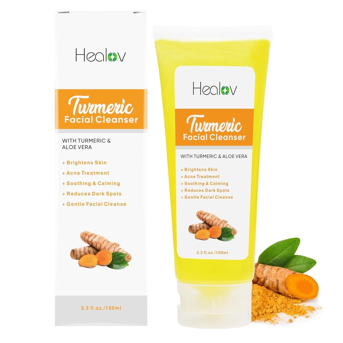 Turmeric Face Wash Turmeric Clear Skin Liquid Soap 100 Natural Anti Aging Exfoliating Turmeric Facial Cleanser for Spots Age Spots Sun Damage Discoloration Turmeric Soap Skin Detox Treatment