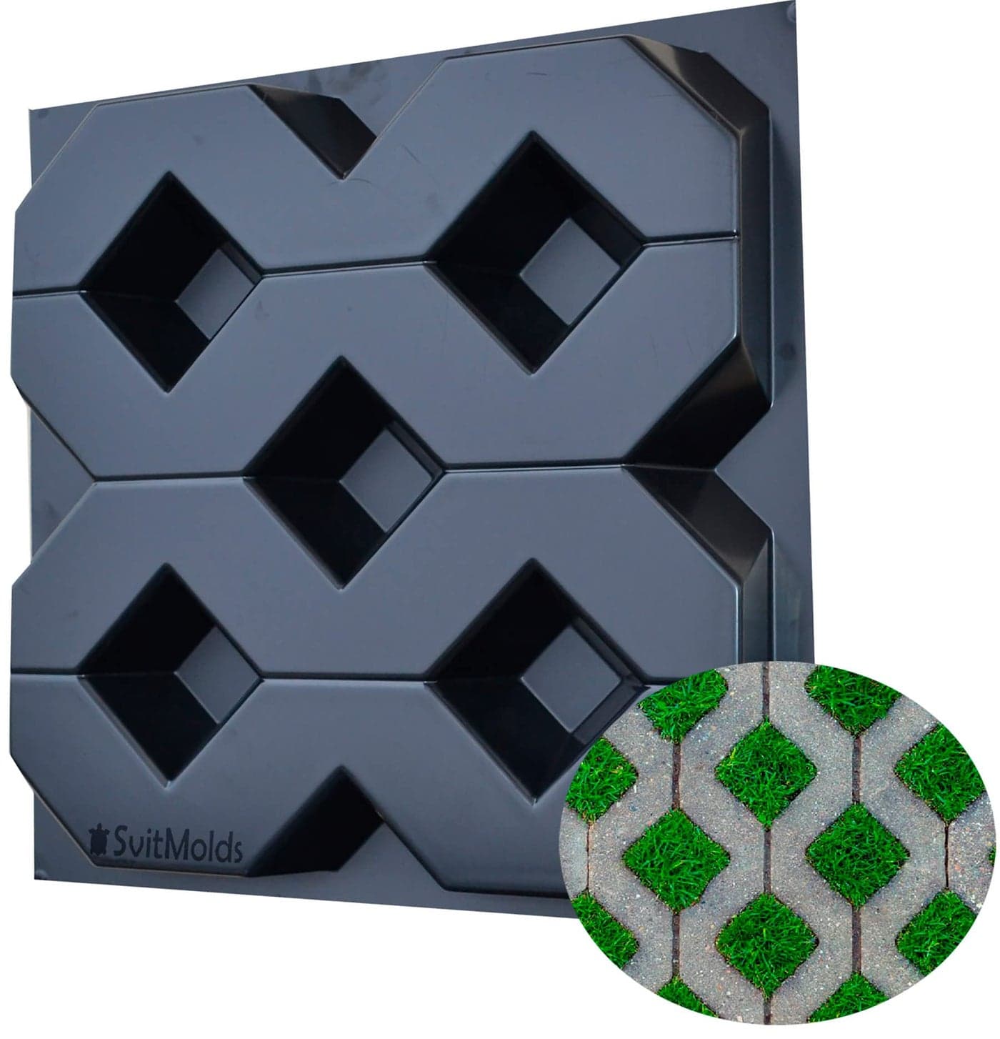 SvitMolds Concrete Molds DIY Grass Concrete Paving Block Concrete Pavers & Paving Stones S62