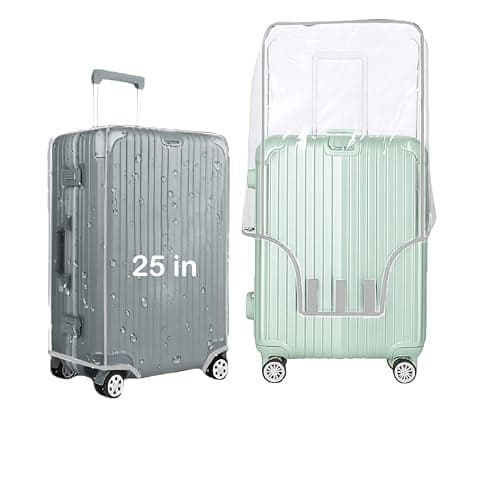 Handcuffs PVC Transparent Luggage Trolley Waterproof Cover|Dust Proof Suitcase & Trolley Bag Cover - 25 Inches