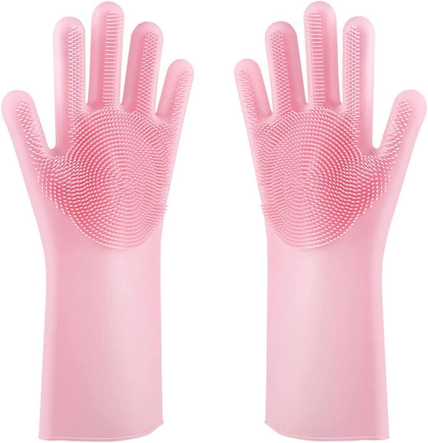 Emergity Kitchen Gloves, Silicon Hand Gloves for Dish Washing, Gloves for Washing Utensils, Cleaning Gloves for Kitchen (Multi Colour Pack of 1), Silicone